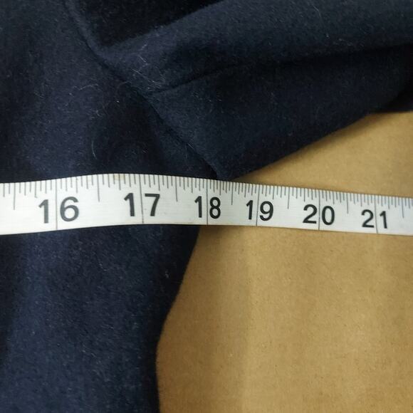 Victoria Secret Navy Six Button Double Breast Trench Coat  Academia Cozy Preppy - Picture 8 of 10